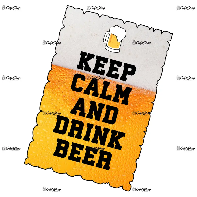 Mgs078-magnet frigider-keep calm and drink beer